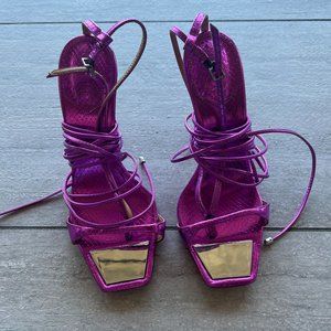 Schutz Purple Metallic Heels size 7